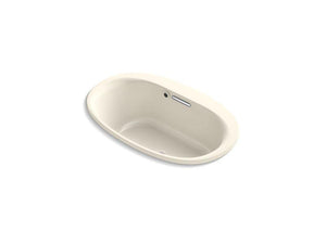 KOHLER K-5713-W1-47 Underscore Oval 60" x 36" drop-in bath with Bask heated surface