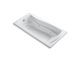 KOHLER K-1257-W1 Mariposa 72" x 36" drop-in whirlpool bath with Bask heated surface and end drain