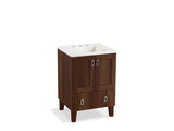 KOHLER K-99527-LG-1WE Poplin 24" bathroom vanity cabinet with legs, 2 doors and 1 drawer