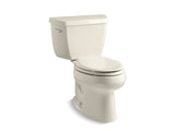 KOHLER 3575-47 Wellworth Classic Two-Piece Elongated 1.28 Gpf Toilet in Almond