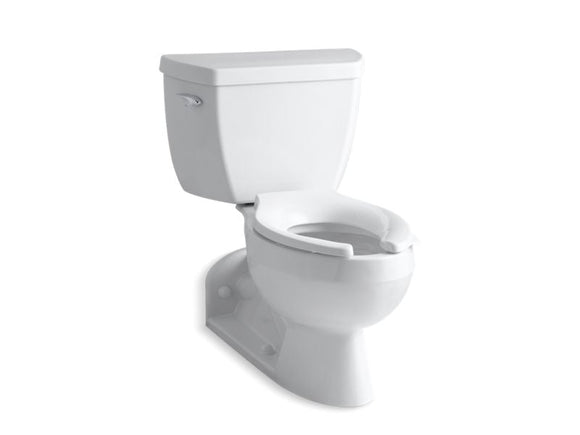 KOHLER 3652-0 Barrington Two-Piece Elongated 1.0 Gpf Toilet With Pressure Lite(R) Flushing Technology And Left-Hand Trip Lever in White