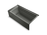 KOHLER K-1125-RAW Archer 72" x 36" alcove bath with Bask heated surface, integral apron, and right-hand drain