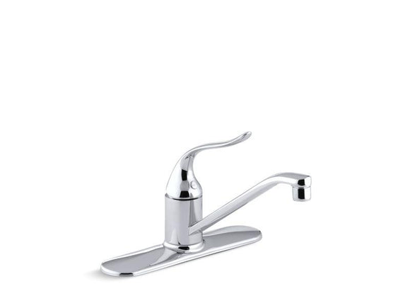 KOHLER 15171-F-CP Coralais Three-Hole Kitchen Sink Faucet With 8-1/2