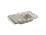 KOHLER K-2758-1-G9 Tresham 30" pedestal bathroom sink basin with single faucet hole