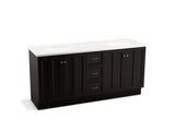 KOHLER K-99525-TK-1WU Damask 72" bathroom vanity cabinet with toe kick, 4 doors and 3 drawers