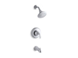 KOHLER K-TS10274-4 Forté Sculpted Rite-Temp bath and shower trim with NPT spout and 2.5 gpm showerhead
