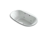 KOHLER K-5718-GCW-95 Underscore Oval 72" x 42" drop-in BubbleMassage(TM) Air Bath with Bask heated surface and chromatherapy