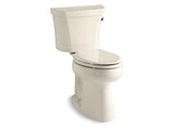KOHLER 3889-RZ-47 Highline Comfort Height Two-Piece Elongated 1.28 Gpf Chair Height Toilet With Right-Hand Trip Lever, Tank Cover Locks, Insulated Tank And 10" Rough-In in Almond