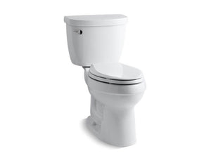 KOHLER 3609-T-0 Cimarron Comfort Height Two-Piece Elongated 1.28 Gpf Toilet With Tank Cover Locks in White