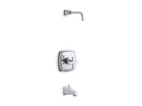 KOHLER TLS16225-3-CP Margaux Rite-Temp(R) Bath And Shower Valve Trim With Cross Handle And Npt Spout, Less Showerhead in Polished Chrome