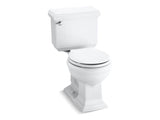 KOHLER 3986-0 Memoirs Classic Comfort Height Two-Piece Round-Front 1.28 Gpf Chair Height Toilet in White