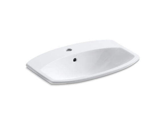 KOHLER K-2351-1 Cimarron Drop-in bathroom sink with single faucet hole