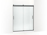 KOHLER K-706009-D3 Levity Sliding shower door, 74" H x 56-5/8 - 59-5/8" W, with 1/4" thick Frosted glass and blade handles