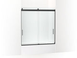 KOHLER K-706003-L Levity Sliding bath door, 62" H x 56-5/8 - 59-5/8" W, with 3/8" thick Crystal Clear glass