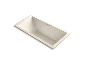 KOHLER K-1834-W1-47 Underscore Rectangle 72" x 36" drop-in bath with Bask heated surface and center drain