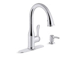 KOHLER K-REC23863-SD Motif Pull-down kitchen faucet with soap/lotion dispenser