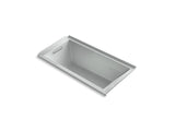 KOHLER K-1121-LW Underscore 60" x 30" alcove bath with Bask heated surface, integral flange and left-hand drain