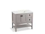 KOHLER K-99556-R-1WT Marabou 36" bathroom vanity cabinet with 2 doors and 2 drawers on right