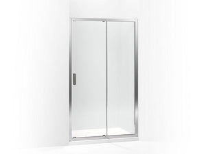 KOHLER 706145-L-SHP Aerie Sliding Shower Door, 74-7/8"H X 48"W With 5/16" Thick Crystal Clear Glass in Bright Polished Silver