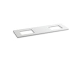 KOHLER 5462-S33 Solid/Expressions 73" Vanity Top With Double Verticyl(R) Rectangular Cutout in White Expressions