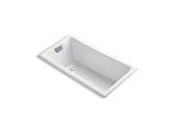 KOHLER K-852-GCP-0 Tea-for-Two 60" x 32" drop-in BubbleMassage air bath with Polished Chrome airjet finish