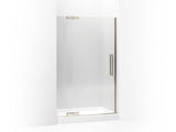 KOHLER 705716-L-NX Purist Pivot Shower Door, 72-1/4" H X 45-1/4 - 47-3/4" W, With 1/2" Thick Crystal Clear Glass in Brushed Nickel Anodized
