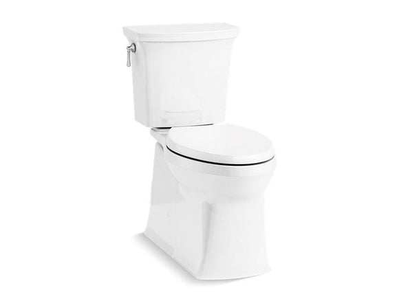KOHLER 5709-0 Corbelle Comfort Height Continuousclean Two-Piece Elongated 1.28 Gpf Chair Height Toilet With Continuousclean Technology in White