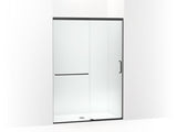 KOHLER K-707614-8L Elate Tall Sliding shower door, 75-1/2" H x 50-1/4 - 53-5/8" W, with heavy 5/16" thick Crystal Clear glass