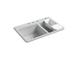 KOHLER K-8669-4A2 Riverby 33" top-mount double-bowl workstation kitchen sink