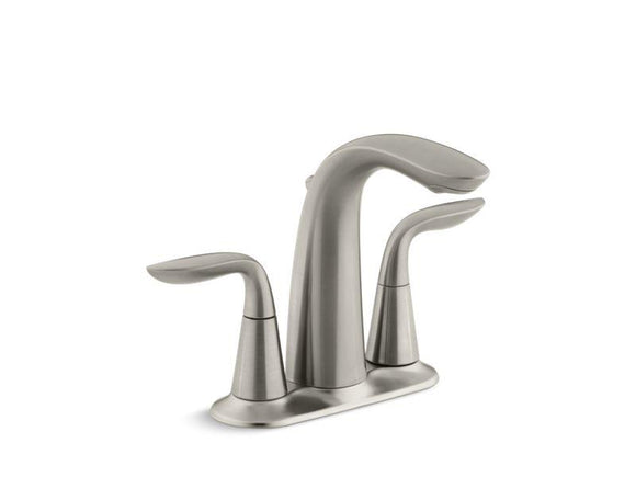 KOHLER 5316-4-BN Refinia Centerset Bathroom Sink Faucet in Vibrant Brushed Nickel
