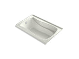 KOHLER K-1239-GHLW Mariposa 60" x 36" integral flange Heated BubbleMassage air bath with Bask heated surface and left-hand drain