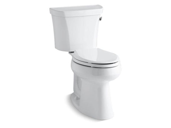 KOHLER 3889-RZ-0 Highline Comfort Height Two-Piece Elongated 1.28 Gpf Chair Height Toilet With Right-Hand Trip Lever, Tank Cover Locks, Insulated Tank And 10