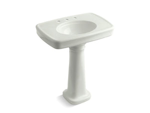 KOHLER K-2347-8 Bancroft 30" pedestal bathroom sink with 8" widespread faucet holes