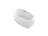 KOHLER 5701-W1-0 Underscore Oval 60" X 36" Freestanding Bath With Bask(R) Heated Surface in White