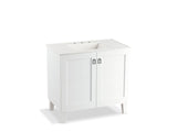 KOHLER K-99531-LG-1WA Poplin 36" bathroom vanity cabinet with legs and 2 doors