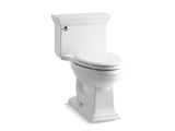 KOHLER 3813-0 Memoirs Stately Comfort Height One-Piece Compact Elongated 1.28 Gpf Chair Height Toilet With Quiet-Close Seat in White