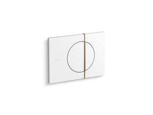 KOHLER 75891-GW1 Note Flush Actuator Plate For 2"X 4" In-Wall Tank And Carrier System in Glossy White/Polished Chrome Accents