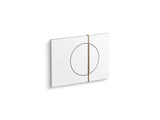 KOHLER 75891-GW3 Note Flush Actuator Plate For 2"X 4" In-Wall Tank And Carrier System in Glossy White with Polished Gold Accent
