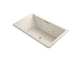 KOHLER K-1174-H2-47 Underscore Rectangle 72" x 42" drop-in whirlpool with heater without jet trim and with center drain