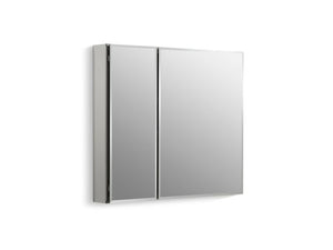 KOHLER K-CB-CLC3026FS 30" W x 26" H aluminum two-door medicine cabinet with mirrored doors, beveled edges