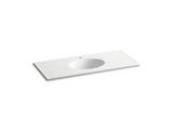KOHLER K-2891-1 Ceramic/Impressions 49" oval vanity-top bathroom sink with single faucet hole