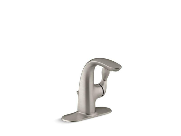 KOHLER 5313-4-BN Refinia Single-Handle Bathroom Sink Faucet in Vibrant Brushed Nickel