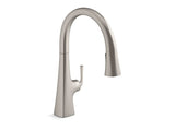 KOHLER K-22068 Graze Touchless pull-down kitchen sink faucet with three-function sprayhead