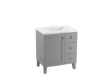 KOHLER K-CM99530-BD1 Poplin 30" bathroom vanity cabinet with sink and quartz top