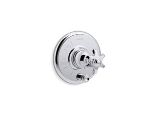 KOHLER K-T72768-3M Artifacts Rite-Temp pressure-balancing valve trim with push-button diverter and prong handle