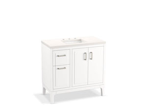 KOHLER K-33553-ASB Seer 36" bathroom vanity cabinet with sink and quartz top