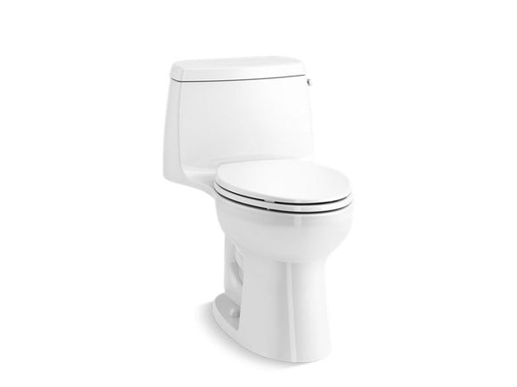 KOHLER K-30810-RA Santa Rosa One-piece compact elongated 1.28 gpf toilet with Revolution 360 swirl flushing technology