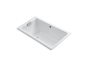 KOHLER K-856-G0-0 Tea-for-Two 66" x 36" drop-in BubbleMassage air bath with White airjet finish