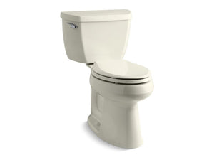 KOHLER 14799-0 Highline Classic The Complete Solution Two-Piece Elongated 1.28 Gpf Chair Height Toilet With Seat in White