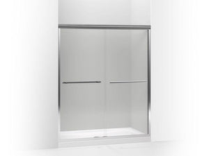 KOHLER 709064-L-ABZ Gradient Sliding Shower Door, 70-1/16" H X 59-5/8" W, With 1/4" Thick Crystal Clear Glass in Anodized Dark Bronze